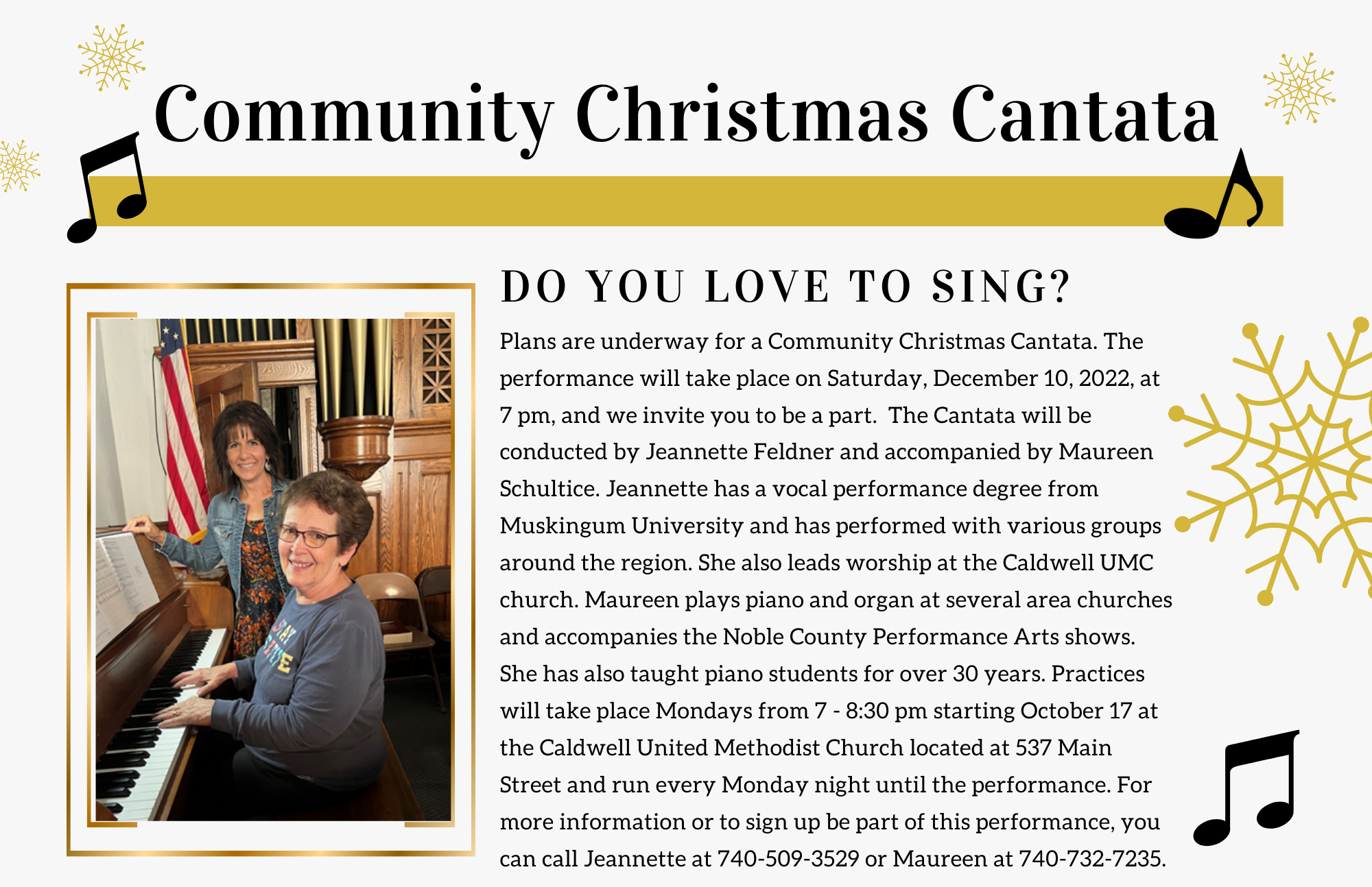 Community Christmas Cantata Village of Caldwell